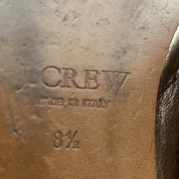 J Crew Metallic Leather Ballet Flats with Bow Accent - Picture 13 of 16